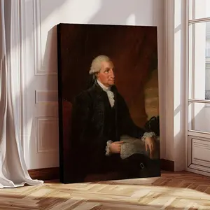 1pc Wooden Framed Portrait of for THOMAS Jefferson - Classic Historical Art Print for Home, Office, or Bedroom Decor |   Elegant Farmhouse Style Wall Hanging with Traceless Nails Included, Antique Vintage Decor