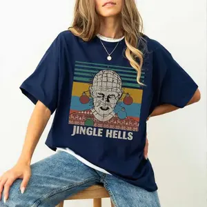 Vintage Hellraiser Halloween Shirt, Jingle Hells Shirt, Halloween Shirt