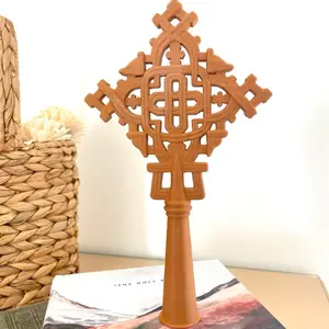 Ethiopian Cross - Wooden Decorative Cross for Home and Office Decor