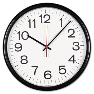 Universal 11381 Indoor-Outdoor Clock- 13.5 in.- Black