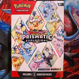 Pokémon Scarlet & Violet Prismatic Evolutions Booster Bundle Includes 6 Packs Trading Card Game