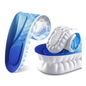 XINIFOOT 4D Cloud Memory Foam Footwear Insoles, Shock-Absorption PU Inserts with Breathable Mesh, High-Elasticity Soft Anti-Fatigue Design for Running Sneakers, Memory Foam Insoles