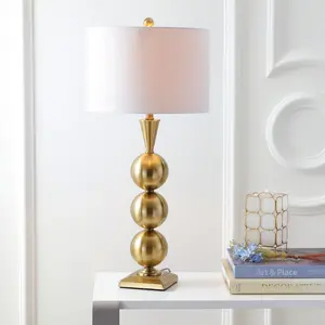 JONATHAN Y Mackenzie Metal LED Table Lamp , for bedroom, living room, foyer, hallways, dining room, dorms