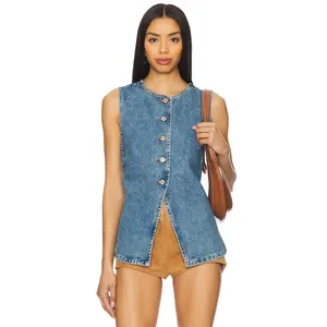 Free People x We The Free Aimee Vest in Ultra Light Beam