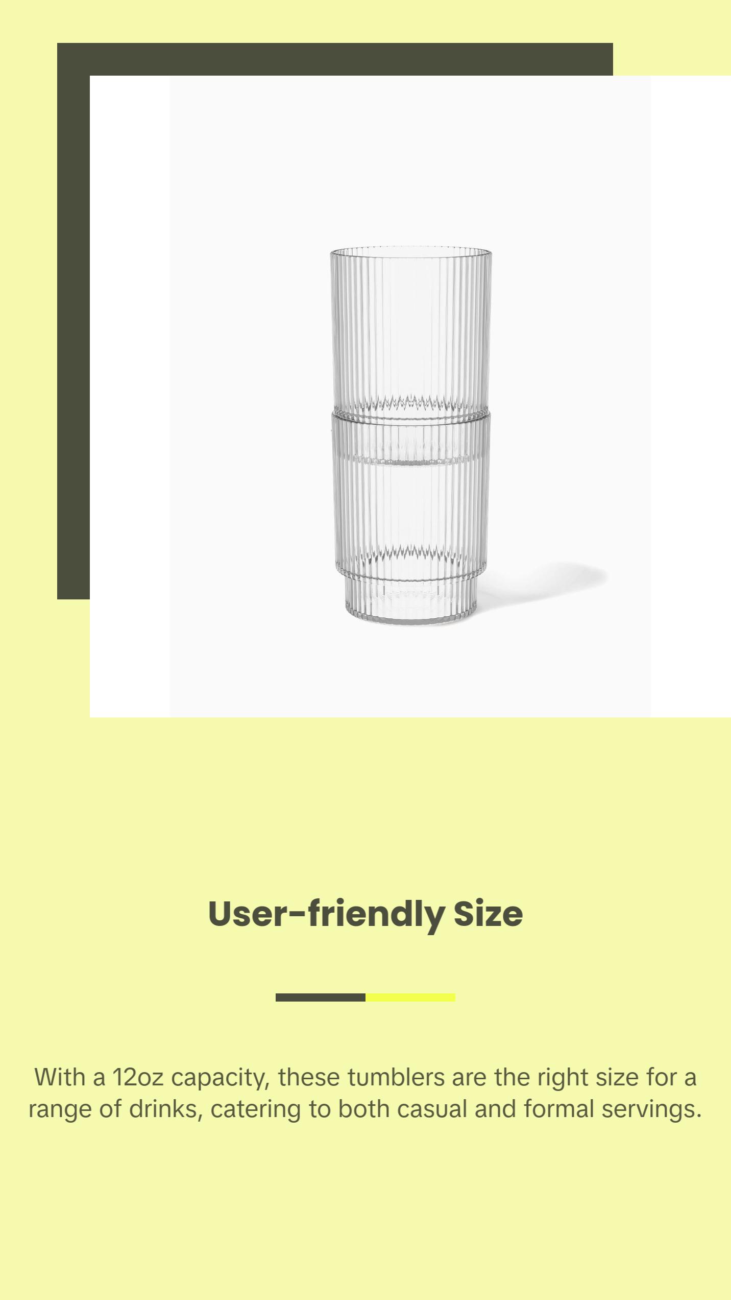 RESERVE 12oz Fluted Tumbler Tritan™ Copolyester Glass
