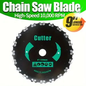 10,000 RPM High Speed Chain Saw Blade - Multi-purpose mower accessory for mowing grass and cutting bushes