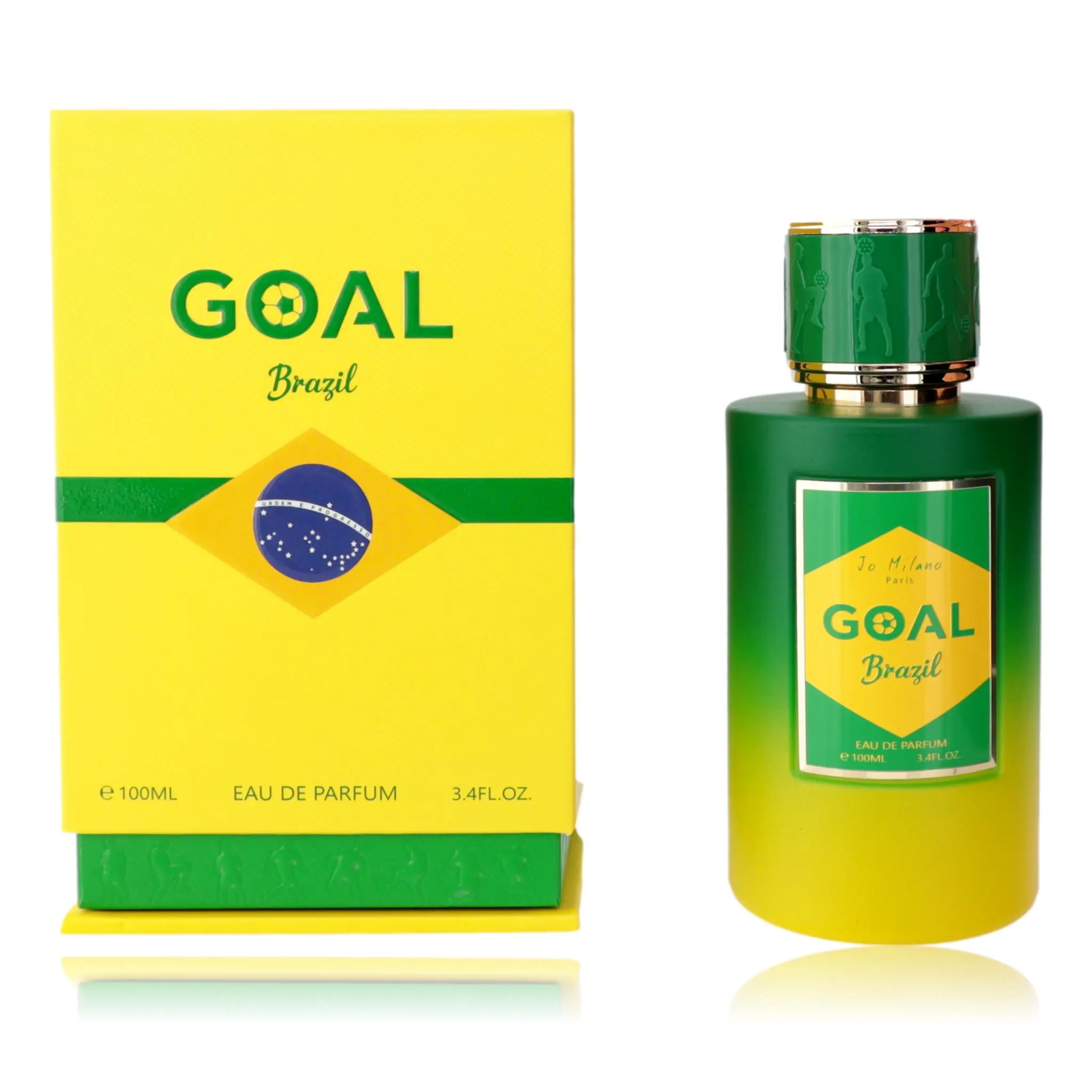 Goal Brazil by Jo Milano, 3.4 oz EDP Spray for Unisex, Clary Sage, 3.4 Fl Oz, Gourmand Scent Unisex Fragrance, Brazilian Flora Unisex Fragrance