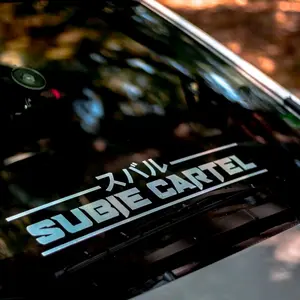 Subie Cartel  Windshield Decal- Vehicle Decorative | JDM Window Vinyl banner |25" X 4.5"