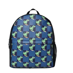 SKATEBOARD DINO CHECKBOARD BACKPACK
