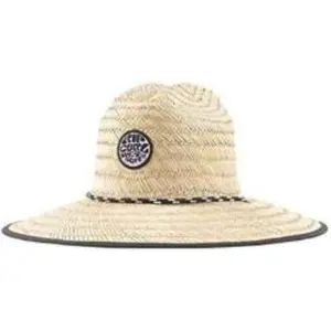 Rip curl men's paradise straw lifeguard sun hat, adjustable straw hat for men, Beige, One Size