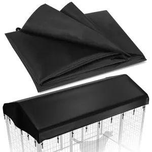 Outdoor Dog Kennel Cover 8'x4', Waterproof UV-Resistant Cover, Top Cover for Multiple Brands of Dog Kennels