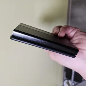 Mens Smart Wallet Card Holder for AirTag: Leather,  RFID Blocking, Slim, Carbon Fiber, Minimalist - 6-9 Card Capacity | ID Window | Cash Slot