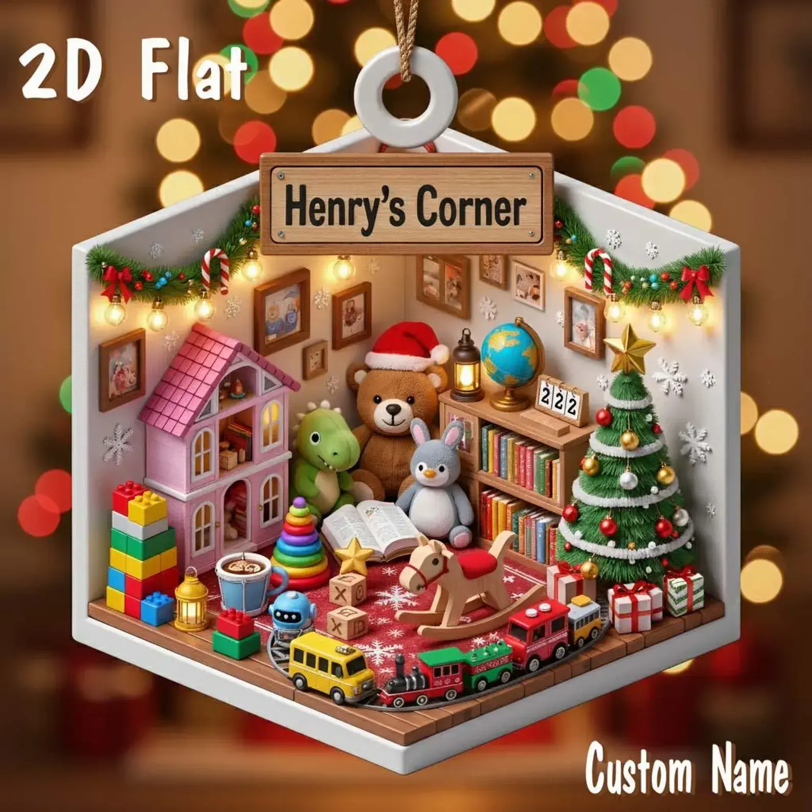Personalized Children’s Room Ornament | Custom Name Holiday Gift for Kids