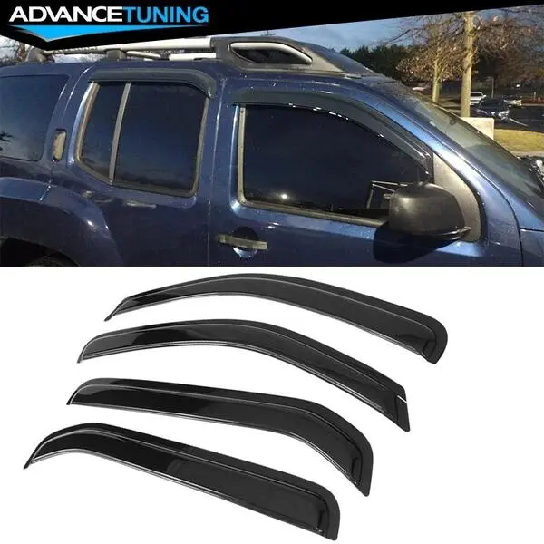 Fits 05-16 Nissan Xterra N50 Tape On Window Visors Rain Sun Deflector Guard 4PCS