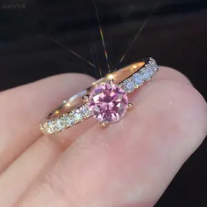 Women's Minimalist Cubic Zirconia Bridal Ring - Copper White Gold Plated Simulated Diamond Jewelry for Engagement, Wedding, Anniversary Formal Wear