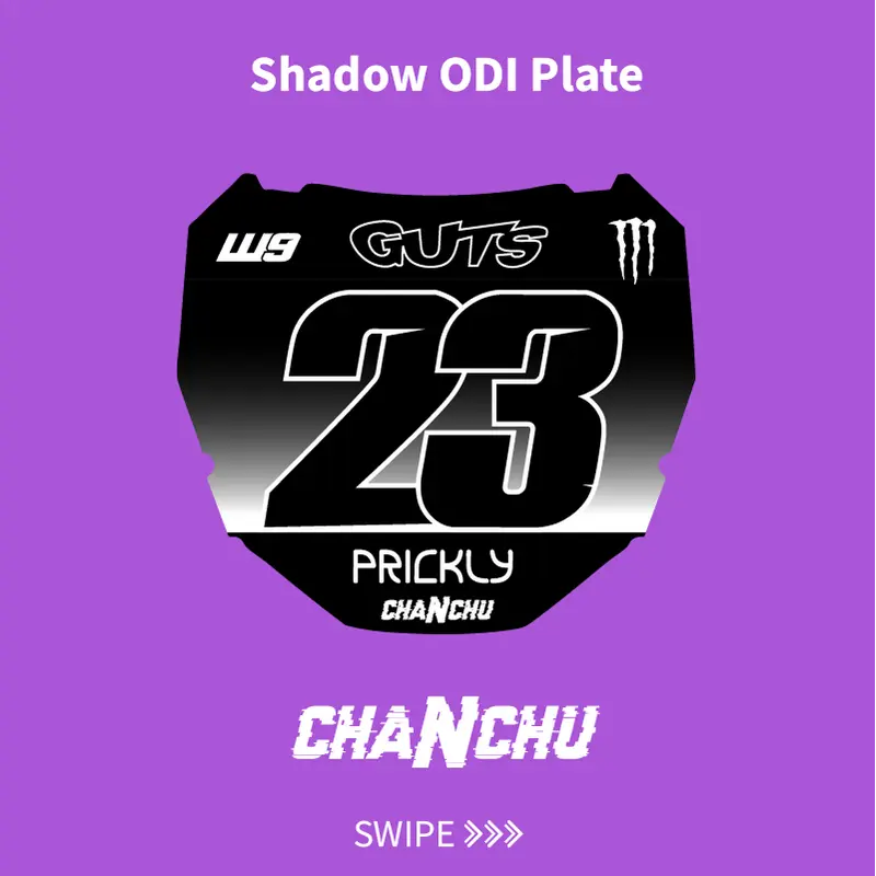 SHADOW ODI E-Bike Number Plate Decal - Made to order