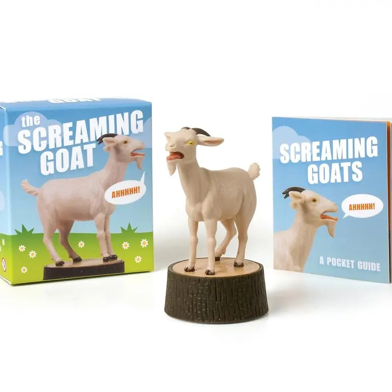 The Screaming Goat (Book & Figure) by RP Minis - Original Edition with No Additional Features or Designs Set Hilarious Lifelike Humor Fun Facts