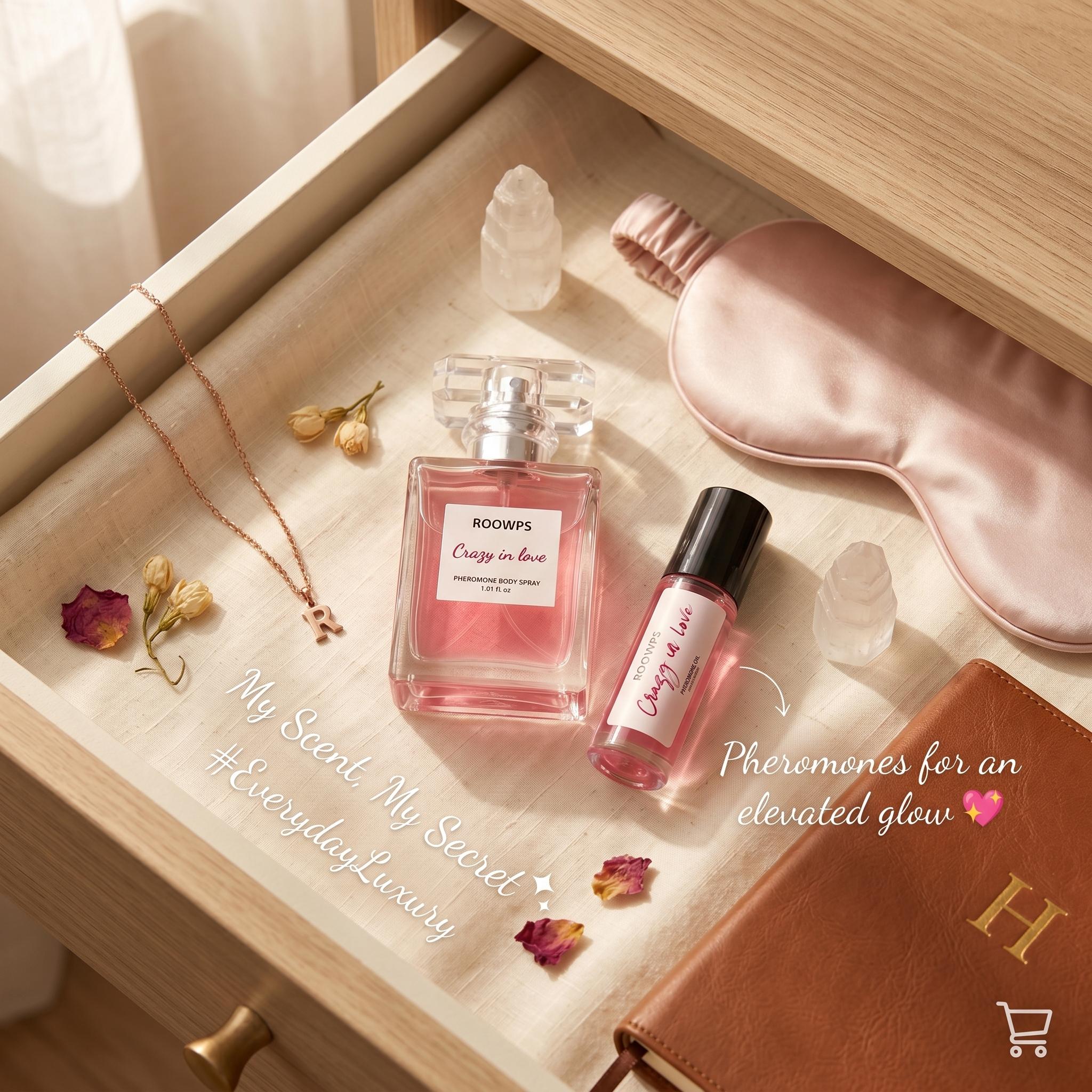 Smelling like a magical marshmallow unicorn ROOWPS Date Night Fragrance Duo: Full Size Spray & Portable Roll-On Oil Bundle — Perfect Gift for Her!