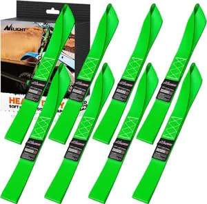Nilight Soft Loop 1.7”×17" Motorcycle Tie Down Straps Heavy Duty 12000Lbs Max Break Strength for Securing ATV UTV Kayak Moving Cargo Rope Truck Durable