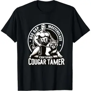 LWG-Funny Inappropriate Humor Certified Cougar Tamer Gag T-Shirt Made In USA