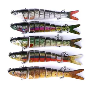 5-Piece/lot Freshwater Saltwater Universal Fishing Lure, 13g/0.45oz 10cm/3.94inch Multi-Jointed Realistic Fish Bait, Fishing Attractant