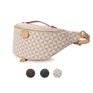 Checkered Fanny Pack for Women - Crossbody Sling Bag with Anti-Theft Pocket,Lightweight Chest Bum Bag for Travel & Daily Use