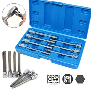 Hex Socket Allen Wrench Set 7 Piece, Long Hex Nut Driver Bits, Durable Metal Construction, Ideal for DIY Projects and Home Repair