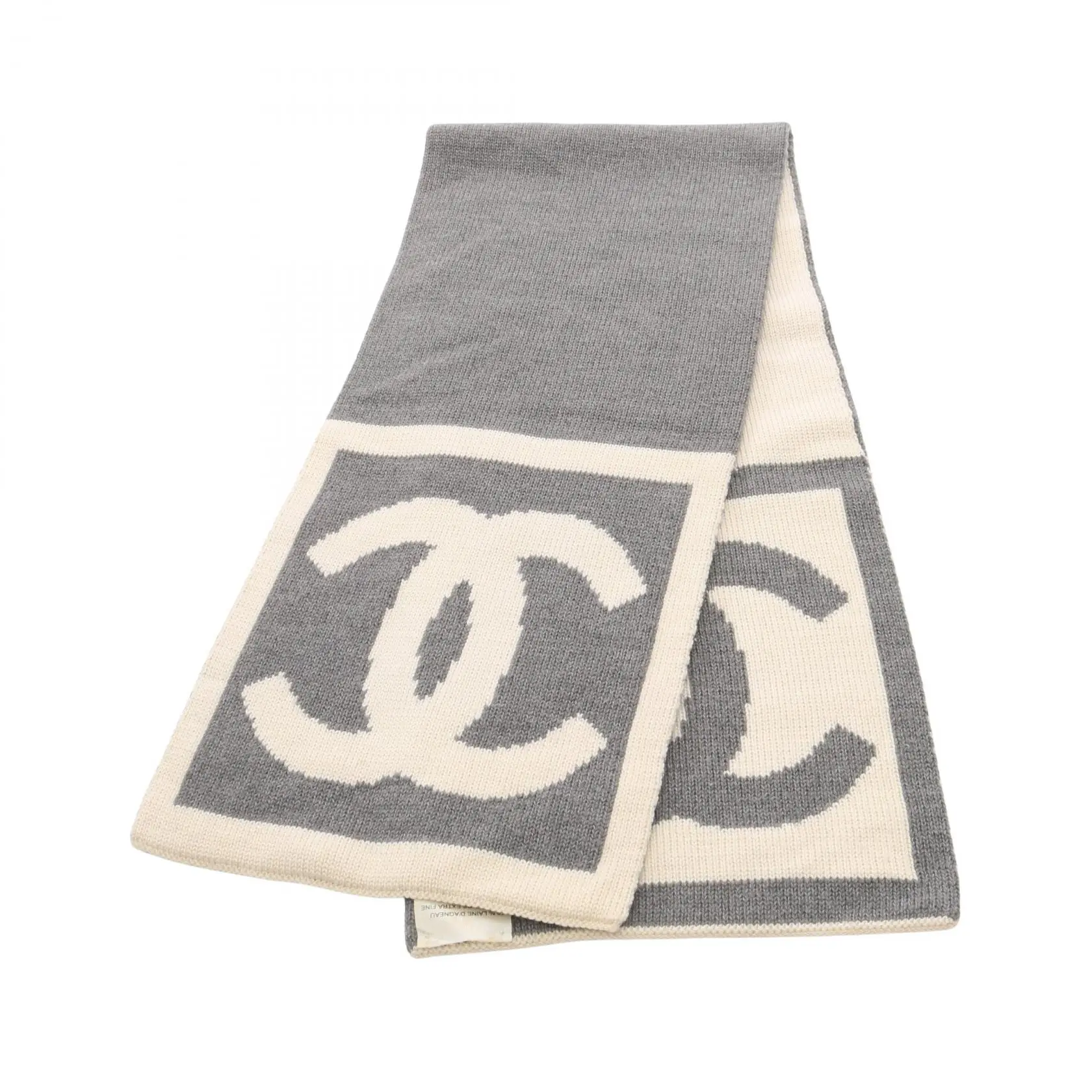 Pre-owned CHANEL Wool Small Leather Goods Scarf