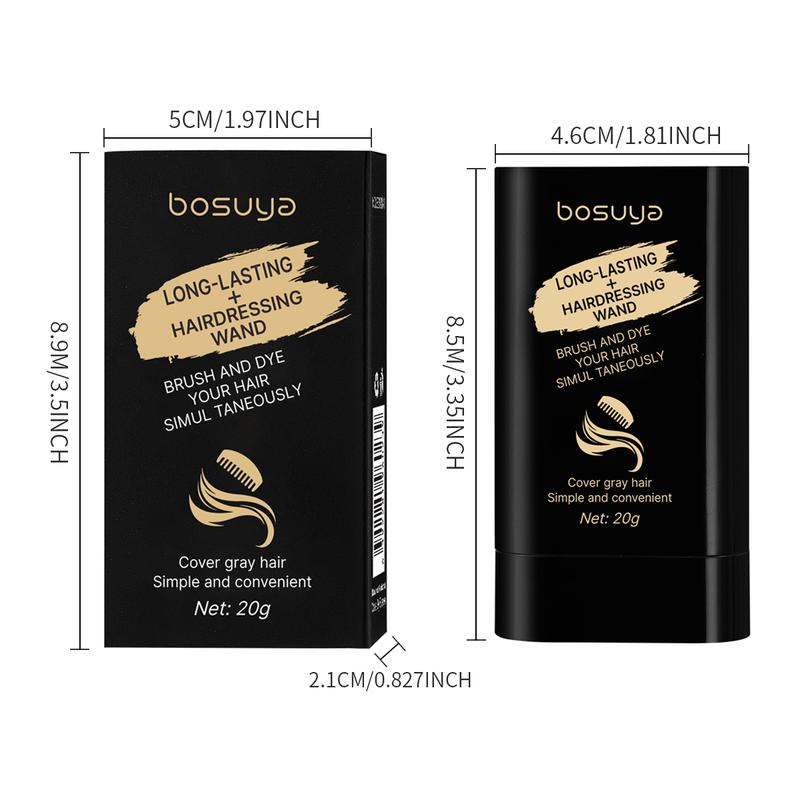 Bosuya Hair Dye Stick Comb - Waterproof & Sweatproof - Easy to Color - Portable - Fast Replenishment - Color Does Not Fall Out - Root Touch Up - Root Cover Up - Haircare #01 Black