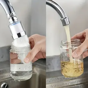 Faucet Water Purifier, 360 °   Rotating Sink Filter Faucet, Seven Filter, Can Remove Chlorine, Fluoride, Heavy Metals And Hard Water, Suitable for Families, Shopping Centers And Hotels, Halloween, Christmas And Festival Gifts