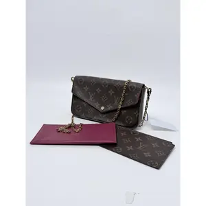 Pre-owned Louis Vuitton Canvas Crossbody Bags Félicie Pochette in Monogram Chain Wallet Crossbody Bag JF14LV