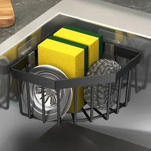 Kitchen Sink Drain Rack, 1 Count Hanging Faucet Sponge  Drain Rack, Durable Cleaning Supplies Storage Rack for Home Kitchen Dining Room Bathroom, Drainage Rack