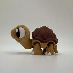 Mini Articulated Tortoise | Palm-Sized 3D Printed Turtle by 3D GOB | Cute Fidget Toy | Kawaii Desk Buddy | Golden3DPrintz