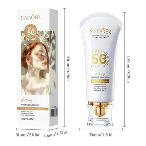 Isolation Sunscreen Cream with UV Protection SPF50+ SPF70+ SPF90+ PA+++ Glycerin & Vitamin E for All Skin Types