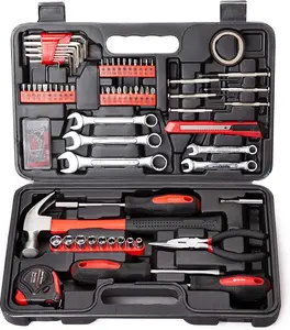72-Piece Multifunctional Household Hardware Tool Set - Electrician & Carpenter Combination Repair Portable Toolbox