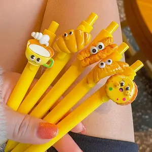 Cute Cartoon Cookie Design Grease Pencil, 4 Counts/set Creative Writing Pen, Writing Stationery for Students, Office Stationery & Supplies