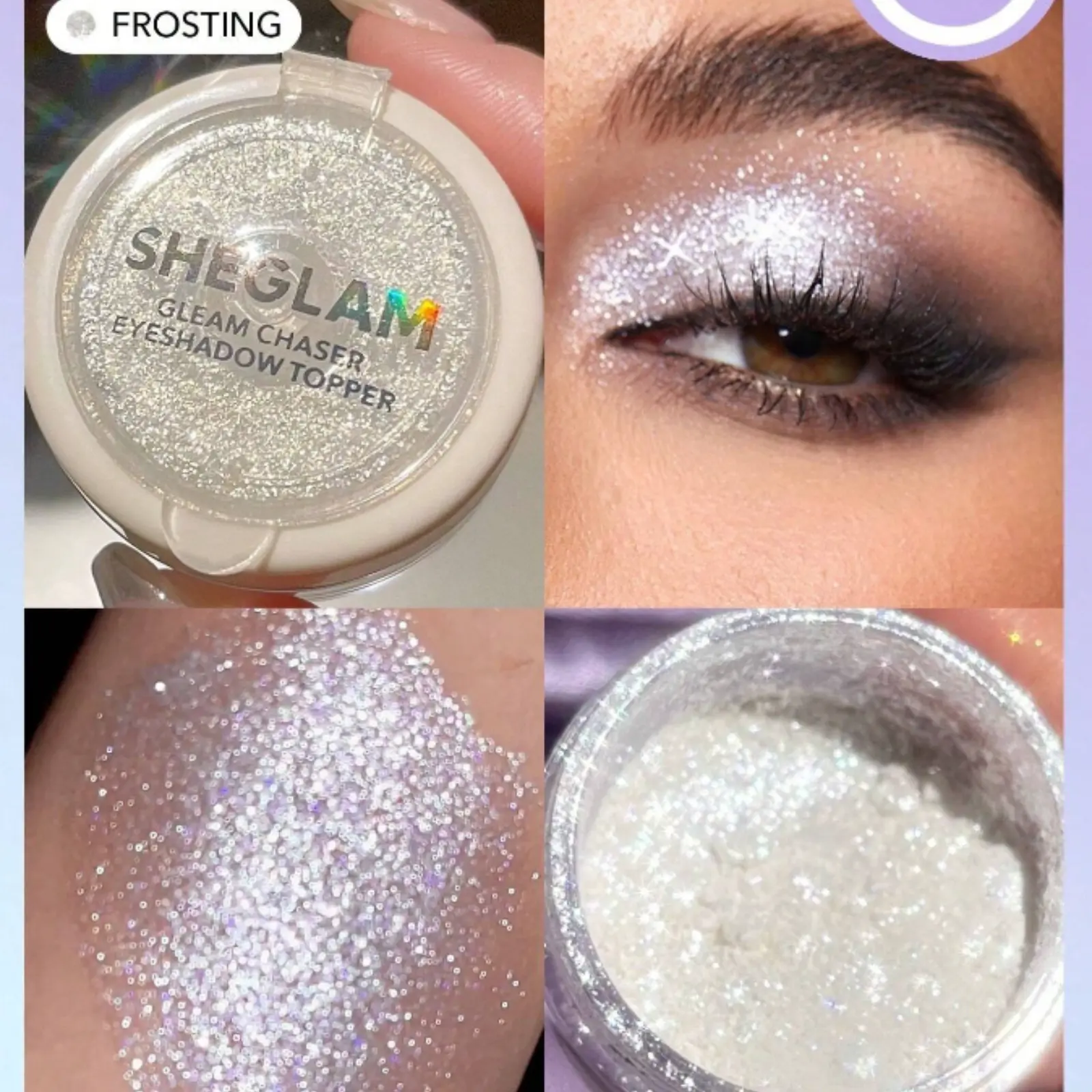 SHEGLAM Gleam Chaser Eyeshadow Topper - Makeup Powder for Shimmer Finish - Cosmetic