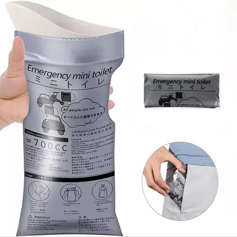 8/16/32/64 PCS Disposable Emergency Urinal Bag, Portable Camping Pee Bags, Travel Pee Bags, Car Traffic Jam Emergency Portable Urine Bag, Vomit Bags, for Men Women Patient