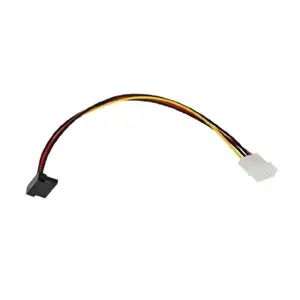 Works  Molex 4-Pin To SATA 15-Pin Right Angle Power Cable Adapter- 13 in. Long