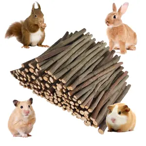 Rabbit Toys,500g Bunny Chew Apple Sticks,Hamster Molar Treat,Guinea Pig Food Snack Stuff for Clean Teeth Pet Squirrel Rat Chinchilla Hedgehog Gerbil
