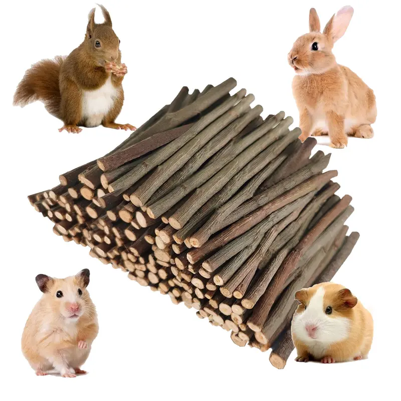 500g (17.7oz) Carefully Selected Natural Kraft Paper Stick Chew Toy - Small Animal Supplies for Rabbits, Hamsters, Squirrels, Rodents & More, Hamster Treats for Teeth Cleaning
