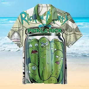 P.Rick R&M Hawaiian Shirt, Summer Vibes Hawaiian Shirt – Beach Ready, Lightweight & Breathable