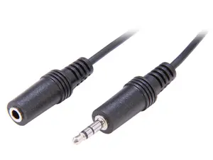C2G 40406 3.5mm M/F Stereo Audio Extension Cable, Black (3 feet, 0.91 Meters)