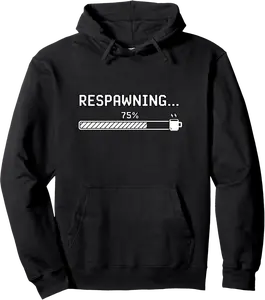 Funny Gamer Coffee Loading Bar Pixel Game Respawning Gaming Pullover Hoodie - Braedoncoysp Shop 96B0FGCKZS37