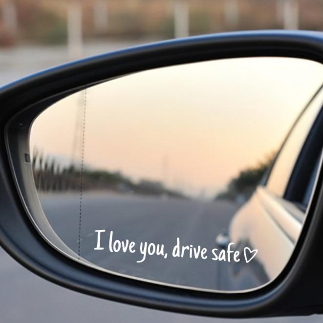 3PACK I Love You Drive Safe Decal Simple Design for Safe Driving 11x2cm Windshield Sticker for Drivers & Car Enthusiasts Vehicle Exterior Decoration