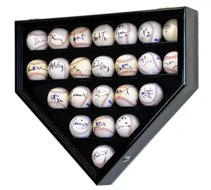 23 Baseball Ball Display Case Cabinet - Home Plate Shaped