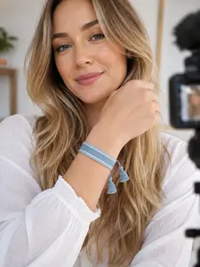 Vintage Braided Tassel Bracelet for Women Girls Men, Adjustable Bohemian Handwoven Wristband Jewelry for Beach Vacation Daily Wear, Trendy Couple Bracelet, Valentines Christmas Halloween Gift for Mom Wife Girlfriend