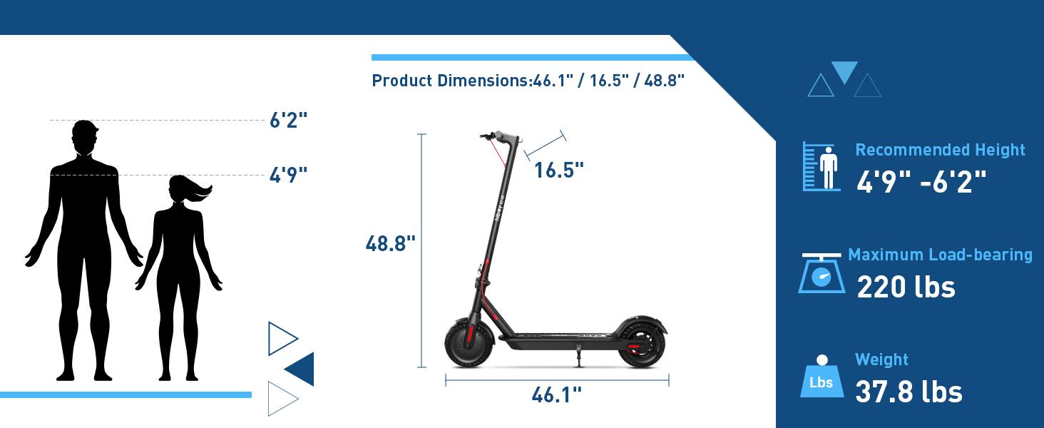 Hiboy S2 SE Electric Scooter, 10" Tires,17 Miles Range, 430W Peak Motor, 19MPH Speed, Dual Brake System, Electric Scooter for Adults Commuting & Urban Travel