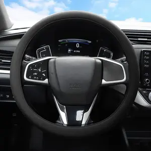Black Ultra-thin Anti-slip Car Steering Wheel Protective Cover, Silicone Steering Wheel Cover, Universal Steering Wheel Cover