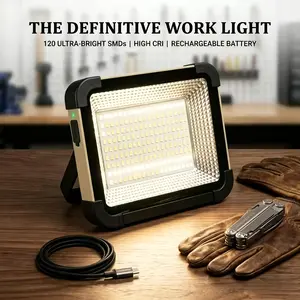 Solar LED Work Light Strip with Magnetic Hook - 2200 Lumens, Adjustable Brightness, IP67, Solar/USB Dual Charging, 4600mAh Battery Provides Over 8 Hours of Runtime, Suitable for Camping, Hiking, Emergency Situations, Solar Camping Light, Portable Outdoor